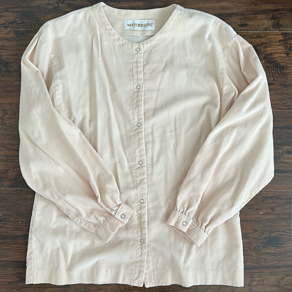 Button- Down Corduroy Cream/ Beige Shirt